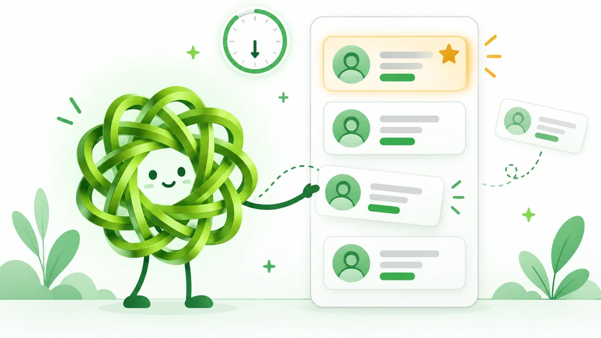 Upwork's Uma AI agent building a ranked shortlist of freelancers while a late proposal arrives after the list has formed