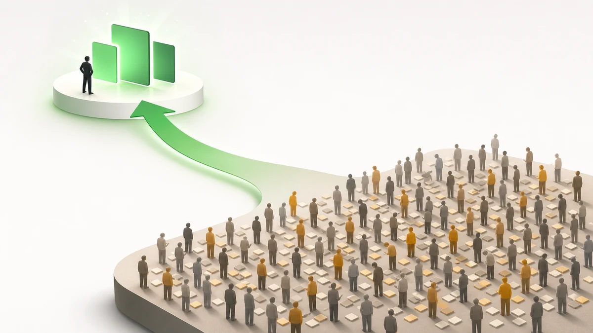 Contrast between a crowded low-pay zone and a sparse high-pay zone of Upwork skills