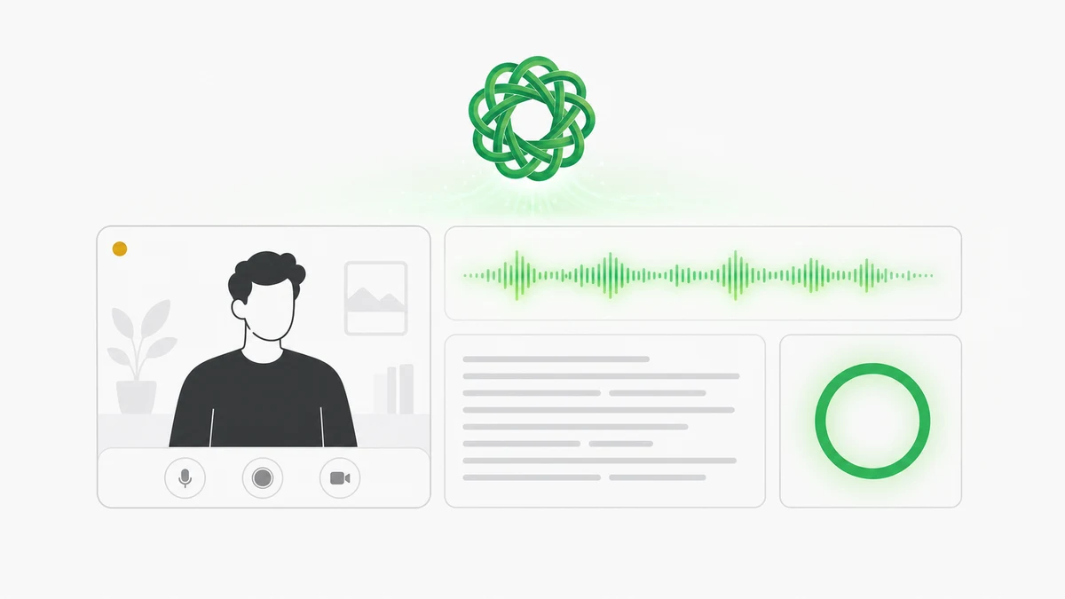 Uma recording, transcribing, and scoring a freelancer's AI video interview