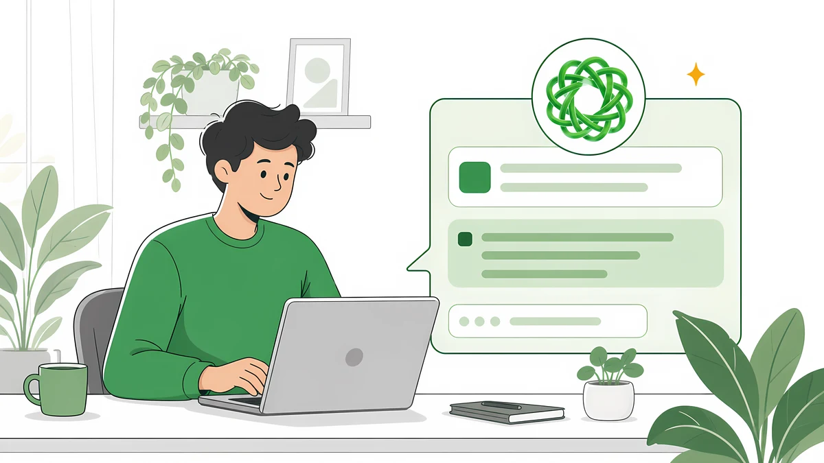 A freelancer drafting an Upwork proposal with help from Uma's green AI assistant panel