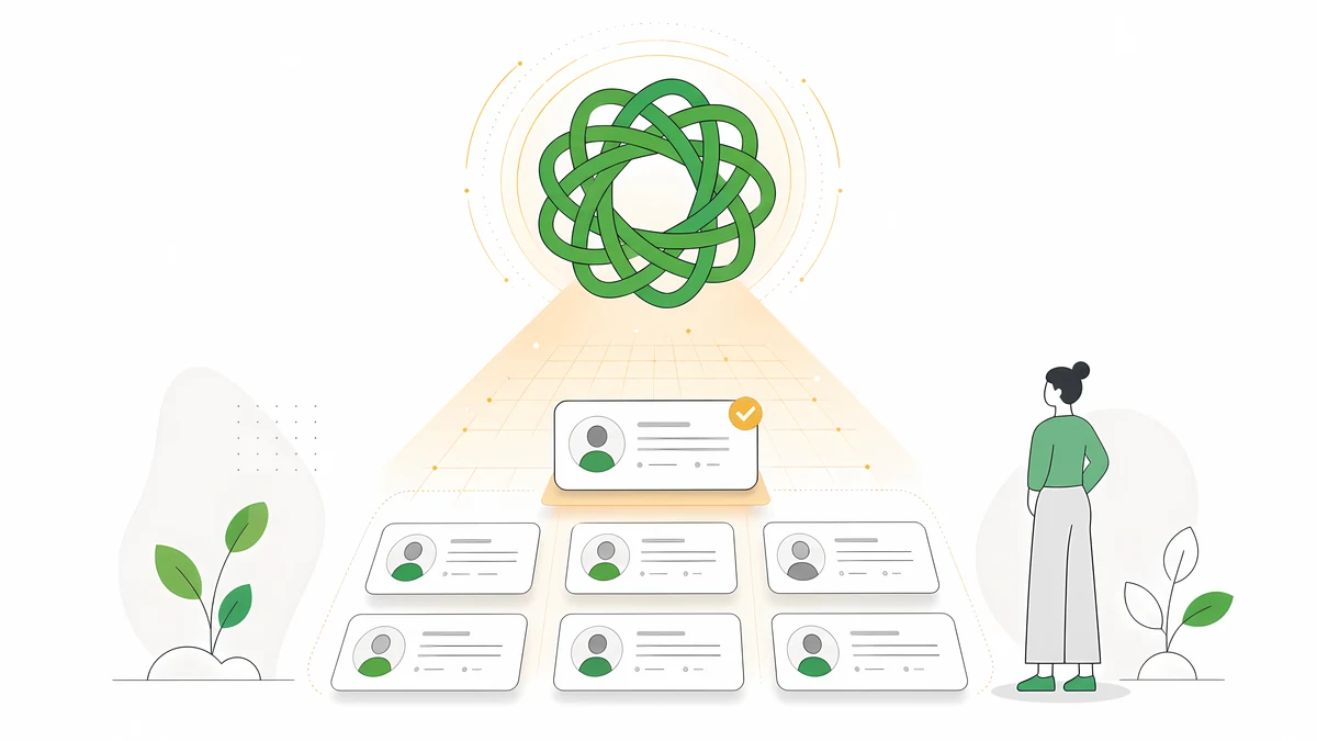 Upwork's Uma AI scanning and ranking freelancer profile cards into a shortlist