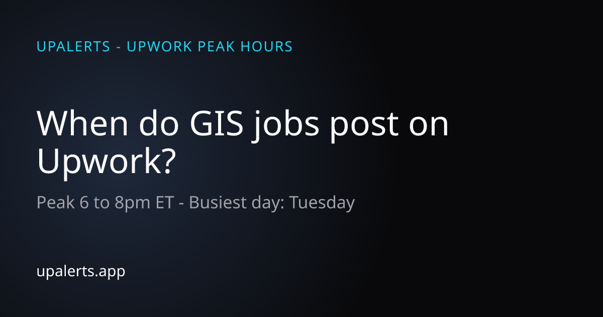 When Do GIS Jobs Post on Upwork? Peak Hours & Best Days | UpAlerts